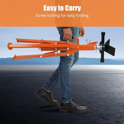 Heavy-Duty Pipe Jack Stand, 2500 lb Load Capacity, Adjustable Height 28"–52", Folding Steel Pipe Support Stand with Wide Stable Base for Welding, Automotive Repair, Construction & Fabrication Projects - size: 2500lbs(Orange)