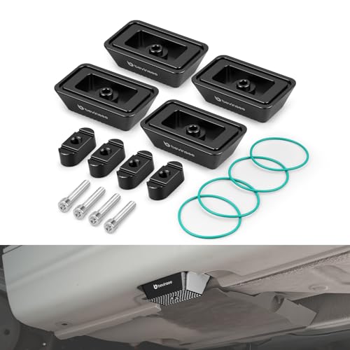 Bevinsee Jack Pad Aluminum Compatible with 3 Series E46 1999-2006, X3 Series E83 2004-2010, Z4 Series E85 E86 2004-2008, E89 2009-2016, Replaced 51718268885 Black - color: Black
