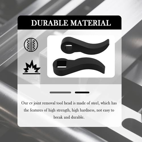 2PCS 1/2" & 3/8" Adjustable Pry Bar Wrench Adapter Head,Upgraded Crowbar Adapter Head with Square Interface for Tight Space,Universal Car Tools Half Shaft CV Axle Removal Tool - color: Square & Square
