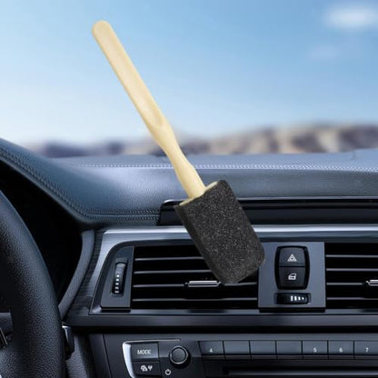 Car Air Vent Cleaning Brush Set Soft Sponge Detailing Tool for Dashboard AC Vents Dust Removal Black 14cm(5Pcs) - size: 5Pcs
