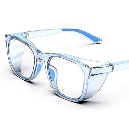 Safety Glasses Anti-Fog Goggles Protective Eyewear Anti Blue Light Protection Glasses For Women And Men - color: Blue