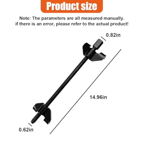 2PCS 14" Coil Spring Compressor Tool, Heavy Duty Auto Suspension Strut Installer Accessories, Universal Macpherson Coil Spring Compressor Kit with 2 Steel Jaws (Black)