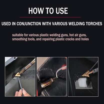 Plastic Welding Repair Rods, 7 Types PU, PP, ABS, PE, TPO, PA, PC, 8 Pieces per Type, 13 Inch, for Car Bumper Repair