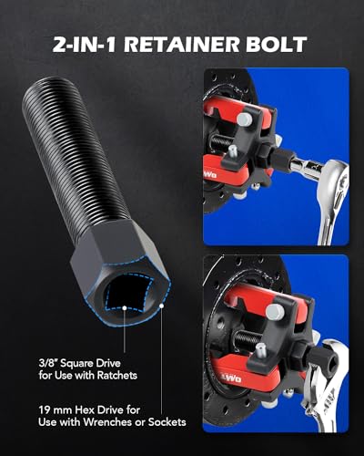 OMT Harmonic Balancer Puller Kit for Removing Harmonic Dampers & Balancers | Adjustable 3-Jaw Puller Pulley Puller Set Compatible with Chevy GM Chrysler Cadillac Ford, Red - color: red
