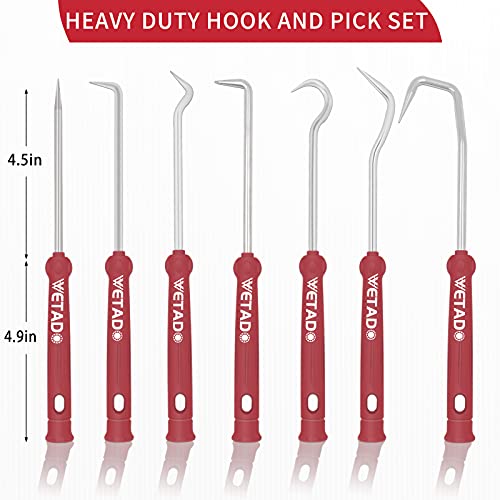 Hose Removal Hook Set, Wetado 11 Pcs Automotive Tools Puller Tool Seal Removal Tool, Car Hook, Oil Seal Puller, O-Ring Hook, Vacuum Hoses Trim, Joint Ring Removal, Gasket Tool Set, Precision Hook Set