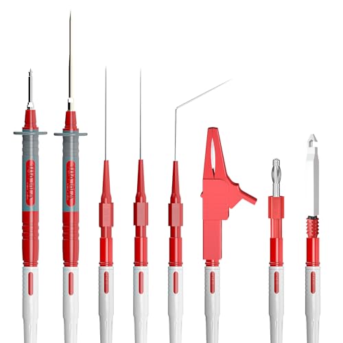 Goupchn Multimeter Test Leads Kit with Replaceable Probes Set, Banana Plug to Test Hook Leads, Alligator Clips and Wire Piercing Probes for Electrical Testing Automotive Diagnostic - style: 57PCS