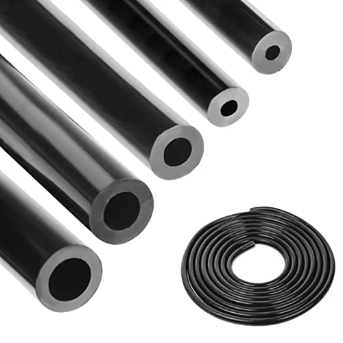 Vacuum Hose Automotive 10 FT 5PCS, 1/8" 5/32" 1/4" 5/16" 3/8" ID High Performance 130PSI, Vacuum Lines Automotive, Silicone Tubing Hose - size: 1/8" 5/32" 1/4" 5/16" 3/8" -10FT