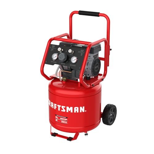 CRAFTSMAN Air Compressor 12 Gallon Ultra Quiet Oil-Free 1.5 HP Max 150 PSI Vertical Tank
