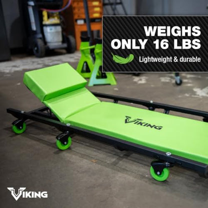 AFF Viking Mechanic's Creeper - Low Profile Fully Padded Design with Adjustable Head - Heavy Duty - style: 40" Adjustable Head