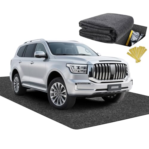 17'x7.45" Heavy Duty Garage Floor Mat with Adhesive Backing - Garage Floor mats for Under car， Garage Rugs and mats，Oil & Waterproof Non-Slip Protective Flooring for Under Cars