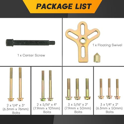13PCS Harmonic Balancer Steering Wheel Puller Kit | Professional-grade Flywheel Puller, Crankshaft Pulley, Crankshaft Pulley Removal, Compatible with Various Engines