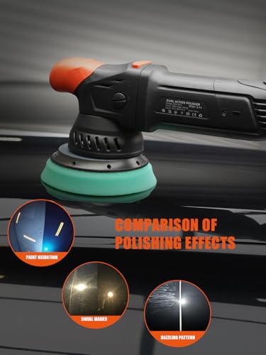 SPTA 10 Pcs Detailing Set, 5Pc 6 inch Buffing Polishing Pads, 1 Microfiber Finish Pad, 1-16 oz Polishing Cleaner, 1 Conditioning Brush, 2-16"*16" Microfiber Towel. for Dual Action and Rotary Polishers - size: 6inch (150mm)