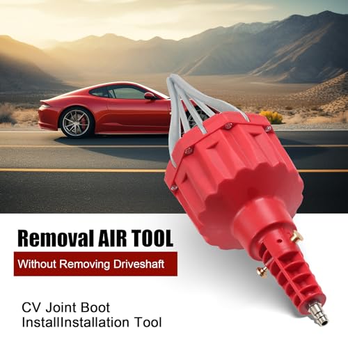 Universal Pneumatic CV Joint Boot Installation Tool w/ 2 CV Boot, 20Pcs Automotive CV Axle Removal Tool Kit, CV Boot Expander Rod Spreader Compatible with Audi, BMW, Mercedes, UTV, ATV
