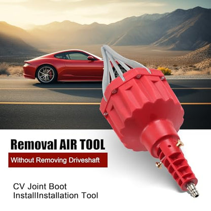 20Pcs Universal Pneumatic CV Joint Boot Installation Tool Kit | Built-In Pneumatic System, Made of Reinforced Nylon and Fiberglass, Carbon Steel Claw, Corrosion-Resistant, Widely Compatible
