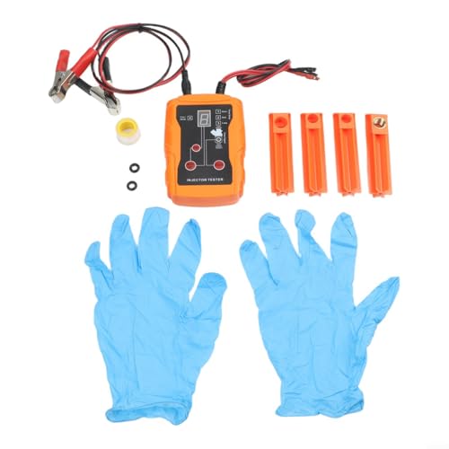 FABULETTA Fuel Injector Tester Cleaner Tool Kit, DIY Fuel Injector Cleaner Tool, 12V Diagnostic Service Tool, Cleaning Adapters