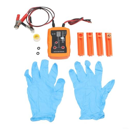 FABULETTA Fuel Injector Tester Cleaner Tool Kit, DIY Fuel Injector Cleaner Tool, 12V Diagnostic Service Tool, Cleaning Adapters