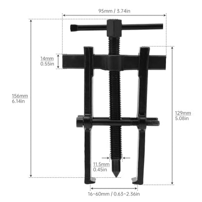 Two Jaw Bearing Puller, Adjustable 2 Jaws Gear Remover Tool, Puller Kit for Bearing, Gears, Pulley, Flywheel, Motorcycle, Car (6 inch) - size: 6 inch