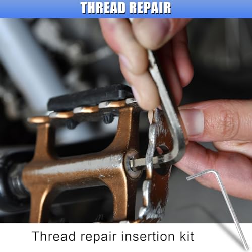 30PCS M6 x 1.0mm Thread Repair Insert Kit, Car Stainless Steel Metric Helicoil Kit Compatible Hand Tool Set, Portable Rethreading Tool Assortment for Auto Repairing