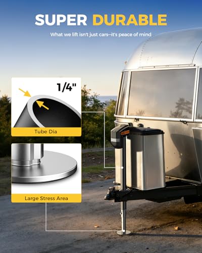 KYX Electric Trailer Jack 7500lb with Remote, with Crank Handle & Cover | KYX Electric Trailer Jack 5000lb with Remote, 9.84“-33.85“ Lift with Jack Cover for RVs & Travel Trailers, Black - size: 7500lb