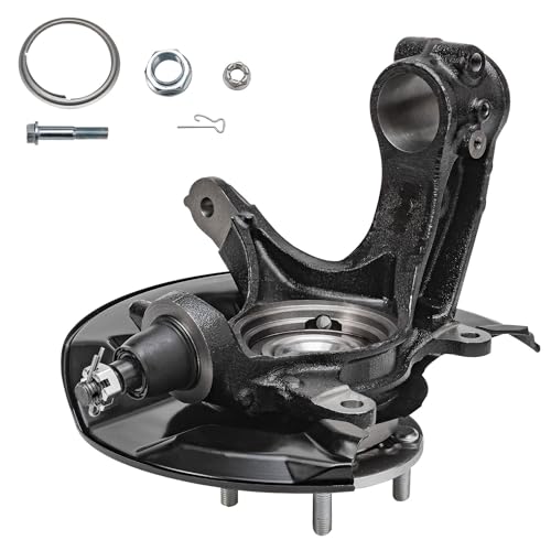 Detroit Axle - Front 4pc Steering Knuckles Kit for 13-16 Honda Accord, 2 Steering Knuckles & Wheel Bearing Hubs 2 Outer Tie Rod Ends 2013 2014 2015 2016 Replacement - size: 4SU50433/Kit