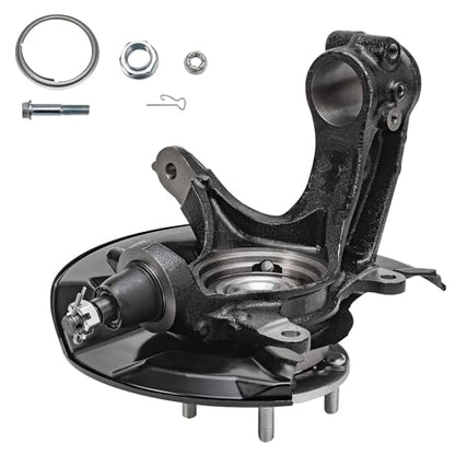 Detroit Axle - Front 4pc Steering Knuckles Kit for 13-16 Honda Accord, 2 Steering Knuckles & Wheel Bearing Hubs 2 Outer Tie Rod Ends 2013 2014 2015 2016 Replacement - size: 4SU50433/Kit