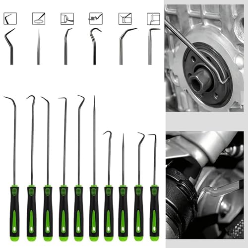 Precision Pick & Hook Set, Car Auto Oil Seal O-Ring Seal Gasket Pick Mini Precision Hooks Professional Puller Remover Mechanic Tool-10PCS