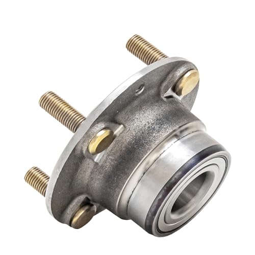 Detroit Axle - Pair Rear Wheel Bearing and Hubs Assembly with 4-Lug for Kia Sephia 1994-2001, Spectra 2000-2004, Non ABS & with Rear Drum Brakes - style: 512200 x2/Pair