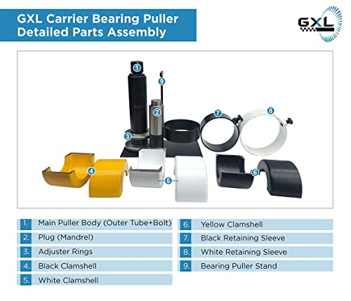 GXL Carrier & Pinion Bearing Puller Dana 30, 40, 60, 70, 80, Ford 10.25 Clamshell Design