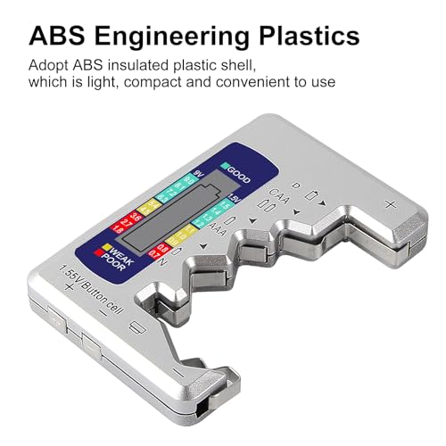 2Pcs Universal Battery Tester Digital LCD Display Multi-Purpose Battery Checker Capacity Analyzer for AA AAA C D 9V 1.5V Button Cell Batteries Cranking System Tester - color: 2pcs BT886