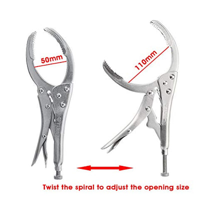 Alloy Steel Car Oil Filter Plier Remover Wrench Vice Locking Grip Vise Spanner Removal Repair Hand Tools Adjustable Hold Grip