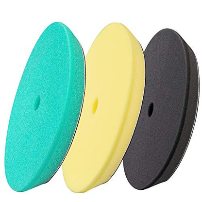 3pcs Polishing Pads for Orbital Sander, Orbital Buffing Pads Hook and Loop Foam Buffer Pad Set for Cutting, Compounding, Polishing and Waxing (6 inch) - size: 6 inch