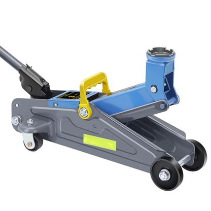 Larbanke 2T Floor Jack with Quick Lifting Range of 5.11-13 inches, Portable Hydraulic Floor Jack with Reflective Strip Suitable for Night Use, 6600 pounds Car Jack Suitable for Various Vehicle Models