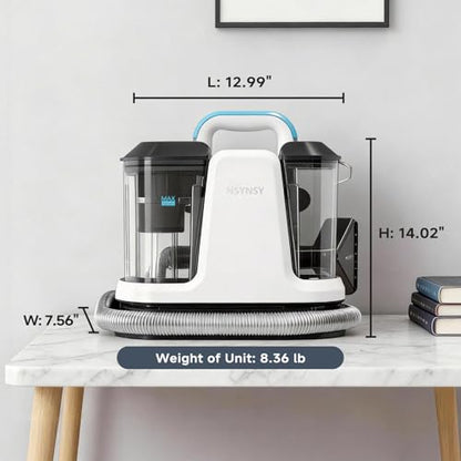 Upholstery Cleaner Machine & Carpet Cleaner | Portable Spot Cleaner with Strong Suction and Scrubbing Brush for Pet Stains, Spills on Couches, Rugs, Mattresses, Car Interiors (White) - color: White