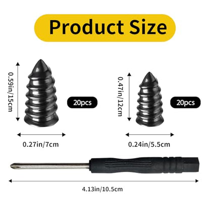 40Pcs Tire Repair Rubber Nail,Vacuum Tire Repair Kits Spiral Rubber Nails,Tire Screw Plug Fast Tool Self Service Tire Repair Nail,Screw in Tire Plugs for car,Motorcycle,Truck Tire Puncture Repair