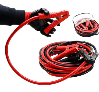 iMeshbean 2/0 Gauge 30FT Jumper Cables, Commercial Grade Automotive Booster Cables for Jump Starting Dead or Weak Batteries, Heavy Duty Booster Cable for Car Van Truck,with Storage Bag - size: 2/0 Gauge - 30FT