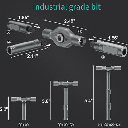 24 in 1 Magnetic Screwdriver Set, DIY Ratchet Screwdriver Set, Multi Bit Magnetic Drive Set with Detachable Ratchet Handle, Portable Precision Repair Tool Kit for Furniture Computer Bicycle