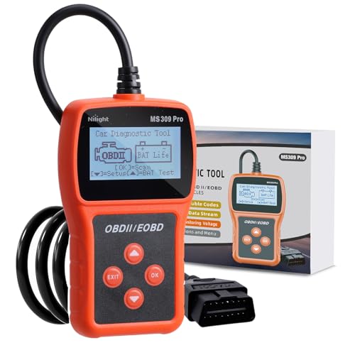 Nilight MS309pro Classic Universal OBD2 Scanner - Upgraded 2.4" Screen Car Engine Fault Code Reader - Reliable CAN Diagnostic Scan Tool to Read and Clear Error Codes Fast, All Vehicles After 1996 - color: E