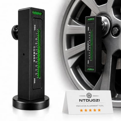 Magnetic Alignment Camber Gauge Wheel Tool Caster Measuring Level Vehicles | Adjustable -5° to +5° Range, Bubble Level Compact Plastic Body for Automotive Car Truck Rv Tire Repair Checks(Black-1pc) - color: Black-1pc