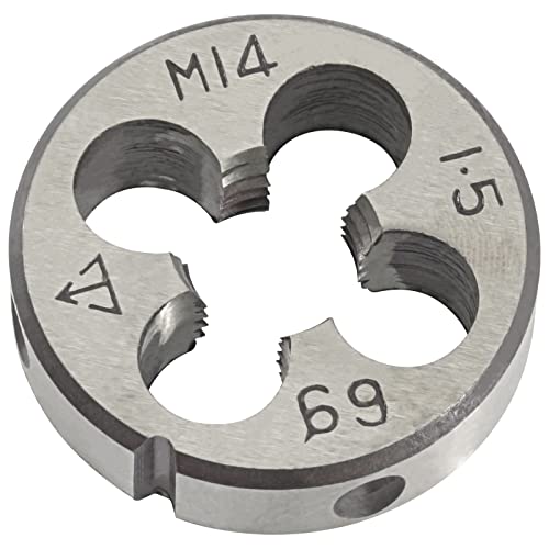 M14 x 1.5 Metric Tap and Die Set, M14 X 1.5mm HSS Machine Thread Tap and M14 X 1.5mm Alloy Tool Steel Round Thread Die Right Hand - size: M14x1.5mm