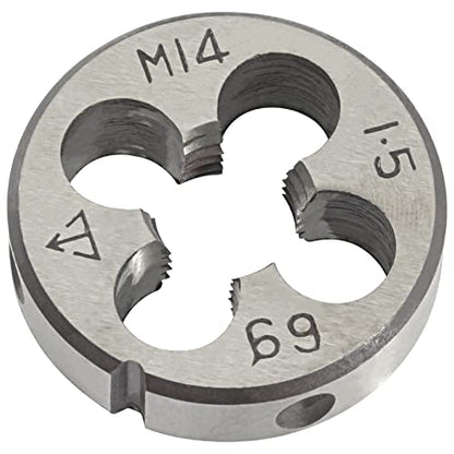 M14 x 1.5 Metric Tap and Die Set, M14 X 1.5mm HSS Machine Thread Tap and M14 X 1.5mm Alloy Tool Steel Round Thread Die Right Hand - size: M14x1.5mm