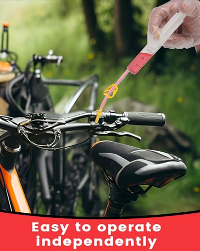 Brake Bleed Kit for Shimano, TEKTRO, TRP Hydraulic Disc Brakes, Mountain Brake Bleed Kit Including High Performance Mineral Oil Brake Fluid. - size: 2*60ml
