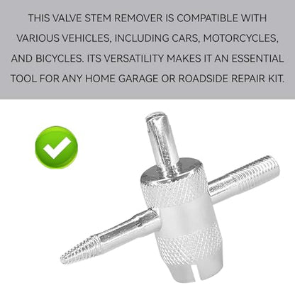 4 Way Tire Valve Stem Core Removal Tools, 4-in-1 Tyre Air Valve Stem Puller Remover and Installer Repair Kit, Multifunctional Tire Valves Core Removal Tool Wrench for Car Motorcycle Bicycle（1PCS） - size: 1PCS