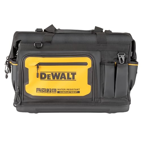DEWALT Tool Bag, Water Resistant, Hard Bottom, 20-inch, Professional Tool Tote with Organization (DWST560104) - style: 20" Open Mouth Tool Bag