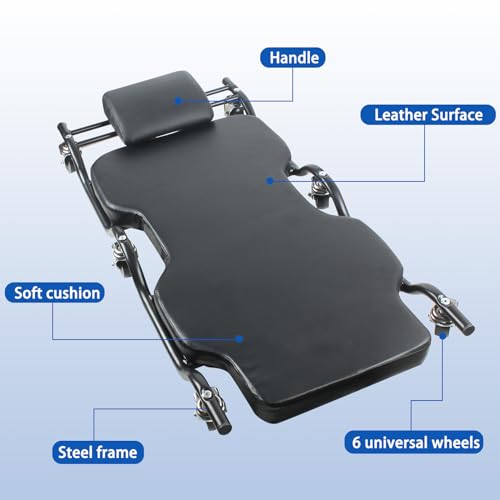 HKTE 44 inches Heavy Duty Garage Creeper, Low Profile Design, Durable Metal Frame, Comfortable Pillow