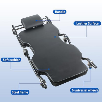 HKTE 44 inches Heavy Duty Garage Creeper, Low Profile Design, Durable Metal Frame, Comfortable Pillow