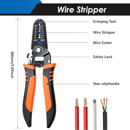 532Pcs Heat Gun for Shrink Tubing, Solder Seal Wire Connectors & Heat Shrink Tubing Kit, 26-6 AWG Waterproof Heat Shrink Wire Connectors with Mini Heat Gun for Marine Electrical - size: 532Pcs with Heat Gun