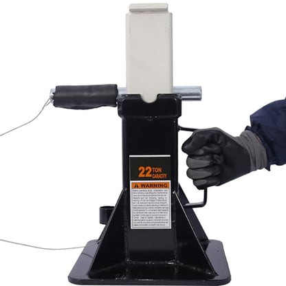 Heavy Duty Pin Type Professional Car Jack Stand with Lock, 22 Ton (44,000 lb) Capacity, Black, 1 Pair