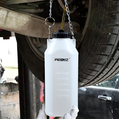 1L Brake Bleeder Bottle with 24 inch Tube and Rubber Connector | Brake Bleeder Kit One Person, For Collect Waste Brake Fluid - size: 1 L Reservoir Bottle