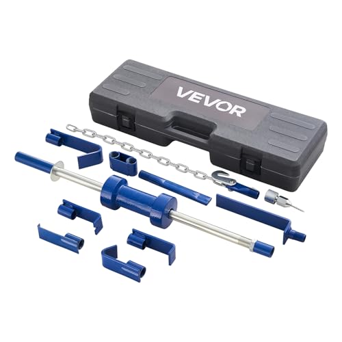 VEVOR Dent Puller Kit, 13 lbs 14-in-1 Slide Hammer Dent Removal Kit, Heavy-Duty Auto Body Truck Repair Automotive Damage Remover Tool Repair Frame with Carrying Case, Extension Rod, Non-Slip Handle - size: 13 lbs 14-in-1