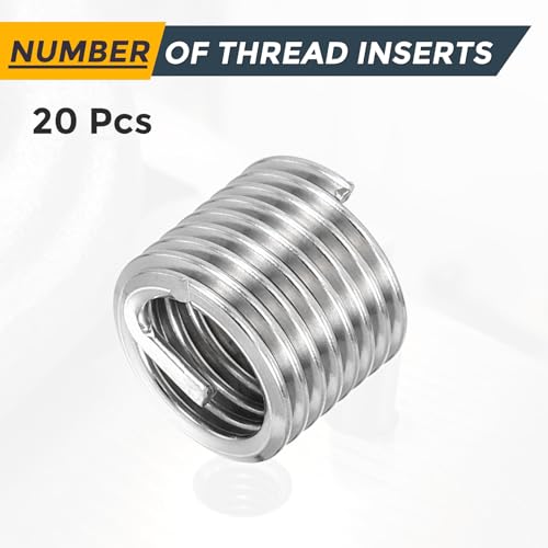 HARFINGTON 20pcs Wire Thread Repair Inserts M10 x 1.5 x 1.5D (15mm) Metric 304H Stainless Steel Helical Coiled Wire Screw Threaded Sleeve Sheath for Automotive Repairs - size: M10 x 1.5 x 1.5D